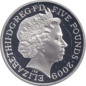 2009 FIVE POUNDS SILVER PROOF WE ARE SUCH STUFF AS DREAMS ARE MADE ON - SILVER WORLD COINS - Cambridgeshire Coins