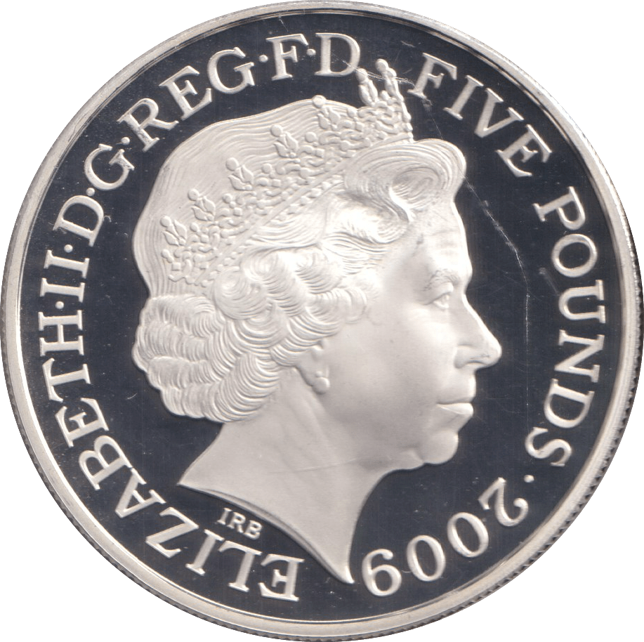 2009 FIVE POUNDS SILVER PROOF WHEN MEN AND MOUNTAINS MEET - SILVER WORLD COINS - Cambridgeshire Coins