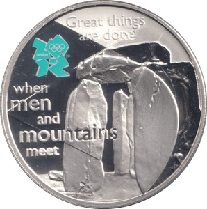 2009 FIVE POUNDS SILVER PROOF WHEN MEN AND MOUNTAINS MEET - SILVER WORLD COINS - Cambridgeshire Coins