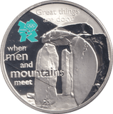 2009 FIVE POUNDS SILVER PROOF WHEN MEN AND MOUNTAINS MEET - SILVER WORLD COINS - Cambridgeshire Coins