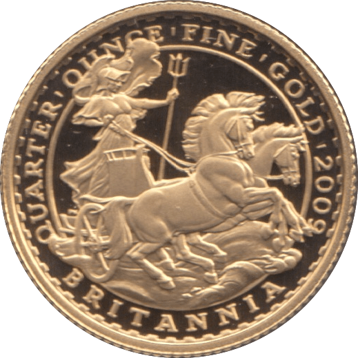2009 GOLD £25 QUARTER OUNCE BRITANNIA COIN ( PROOF ) - GOLD BRITANNIAS - Cambridgeshire Coins