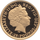 2009 GOLD £25 QUARTER OUNCE BRITANNIA COIN ( PROOF ) - GOLD BRITANNIAS - Cambridgeshire Coins