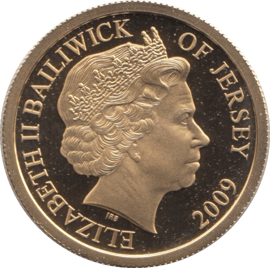 2009 GOLD £25 QUARTER OUNCE COIN JERSEY - GOLD BRITANNIAS - Cambridgeshire Coins