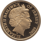 2009 GOLD £25 QUARTER OUNCE COIN JERSEY - GOLD BRITANNIAS - Cambridgeshire Coins