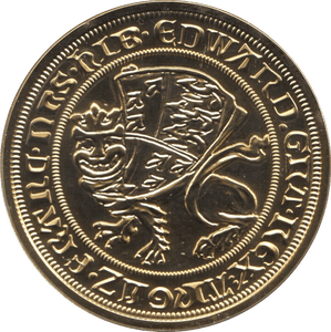 2009 GOLD PLATED SILVER MILLIONAIRES COLLECTION EDWARD III DOUBLE LEOPARD - SILVER WORLD COINS - Cambridgeshire Coins