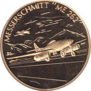 2009 HISTORY OF AVIATION MEDALLION MESSERSCHMITT "ME 262" - WORLD COINS - Cambridgeshire Coins