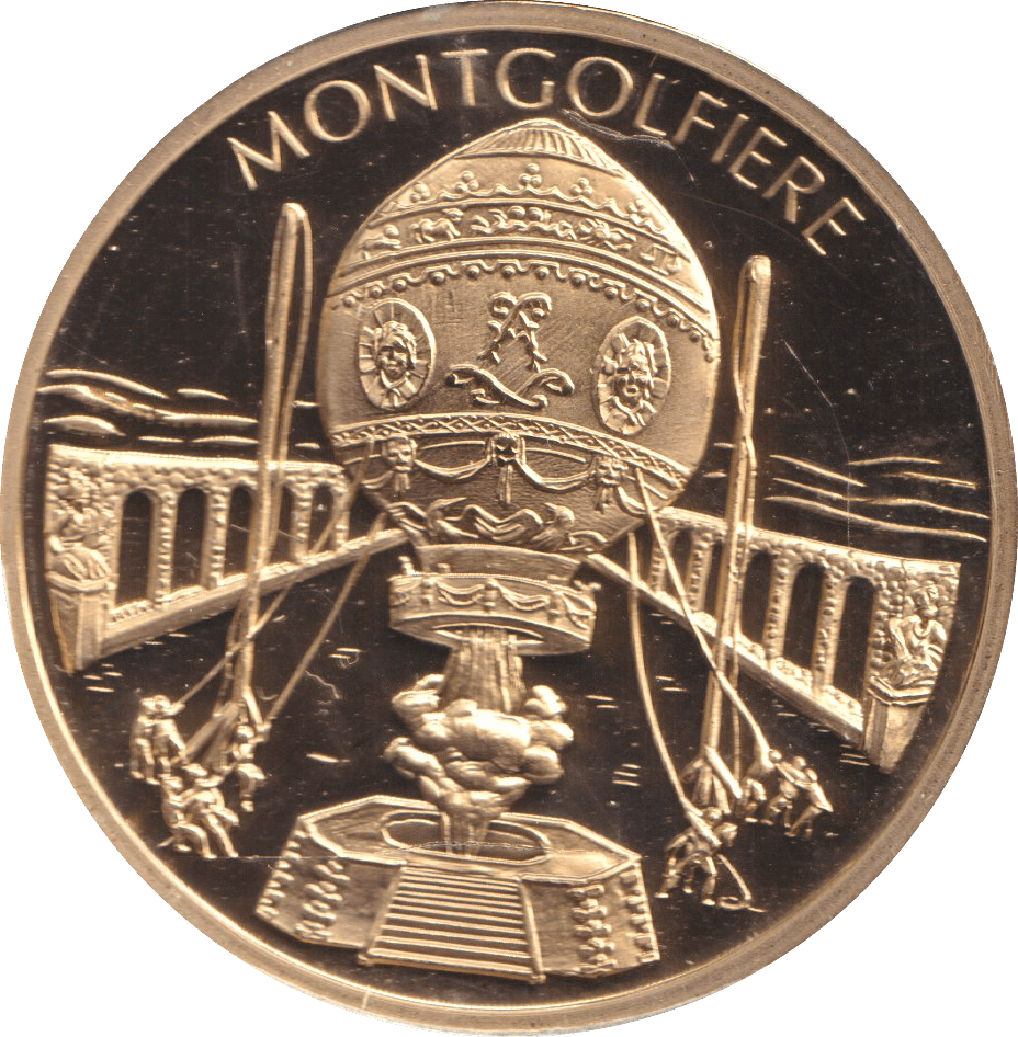 2009 HISTORY OF AVIATION MEDALLION MONTGOLFIERE - WORLD COINS - Cambridgeshire Coins