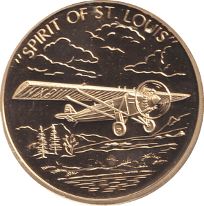 2009 HISTORY OF AVIATION MEDALLION SPIRIT OF ST. LOUIS - WORLD COINS - Cambridgeshire Coins