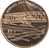 2009 HISTORY OF AVIATION MEDALLION WRIGHT DOUBLE DECKER - WORLD COINS - Cambridgeshire Coins