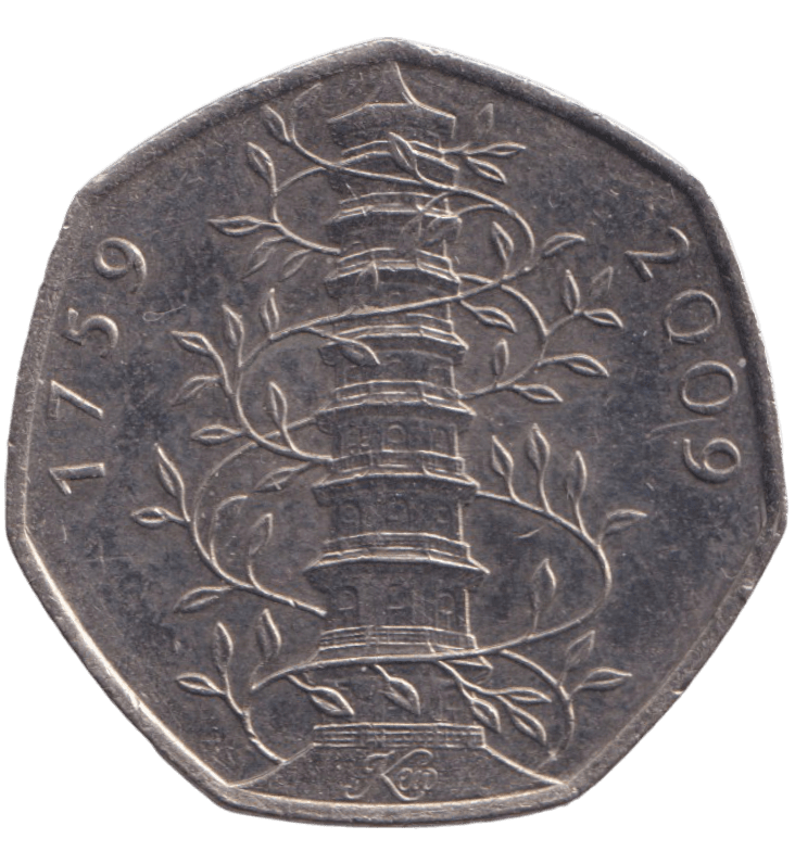 2009 KEW GARDENS 50P ( CIRCULATED) REF 1 - 50P CIRCULATED - Cambridgeshire Coins
