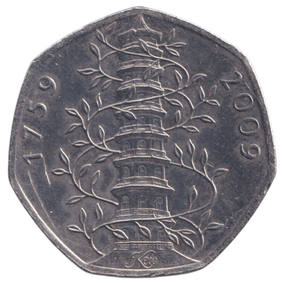 2009 KEW GARDENS 50P ( CIRCULATED) REF 9 - 50P CIRCULATED - Cambridgeshire Coins