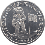 2009 ONE CROWN FIRST MAN ON THE MOON 40TH ANNIVERSARY - WORLD COINS - Cambridgeshire Coins