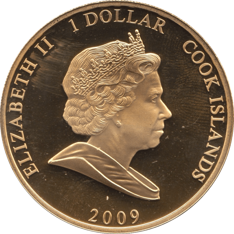 2009 ONE DOLLAR BU COOK ISLANDS ELIZABETH AND PHILIP 2 - WORLD COINS - Cambridgeshire Coins