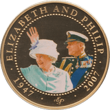 2009 ONE DOLLAR BU COOK ISLANDS ELIZABETH AND PHILIP 3 - WORLD COINS - Cambridgeshire Coins