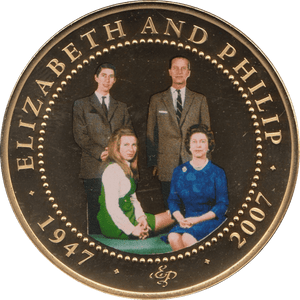 2009 ONE DOLLAR BU COOK ISLANDS ELIZABETH AND PHILIP 5 - WORLD COINS - Cambridgeshire Coins