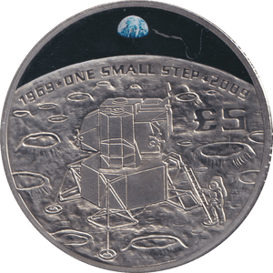 2009 £5 FIRST MOON LANDING BAILIWICK OF GUERNSEY BU - WORLD COINS - Cambridgeshire Coins