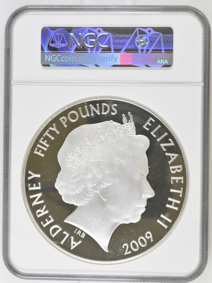 2009 SILVER 1 KILO ALDERNEY HENRY VIII 500th ANNIVERSARY OF BIRTH FIFTY POUNDS PF 67 ULTRA CAMEO - NGC SILVER COINS - Cambridgeshire Coins