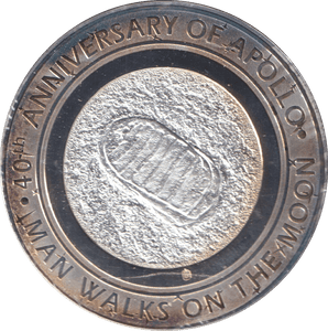 2009 SILVER PLATED 40TH ANNIVERSARY OF APOLLO TOKEN USA - WORLD COINS - Cambridgeshire Coins