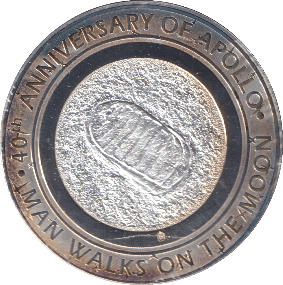 2009 SILVER PLATED 40TH ANNIVERSARY OF APOLLO TOKEN USA - WORLD COINS - Cambridgeshire Coins