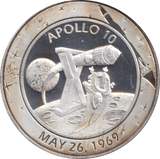 2009 SILVER PLATED 40TH ANNIVERSARY OF APOLLO TOKEN USA - WORLD COINS - Cambridgeshire Coins
