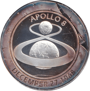 2009 SILVER PLATED 40TH ANNIVERSARY OF APOLLO TOKEN USA - WORLD COINS - Cambridgeshire Coins