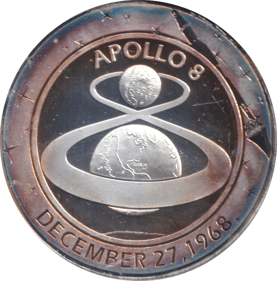 2009 SILVER PLATED 40TH ANNIVERSARY OF APOLLO TOKEN USA - WORLD COINS - Cambridgeshire Coins