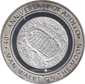 2009 SILVER PLATED 40TH ANNIVERSARY OF APOLLO TOKEN USA - WORLD COINS - Cambridgeshire Coins