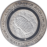 2009 SILVER PLATED 40TH ANNIVERSARY OF APOLLO TOKEN USA - WORLD COINS - Cambridgeshire Coins