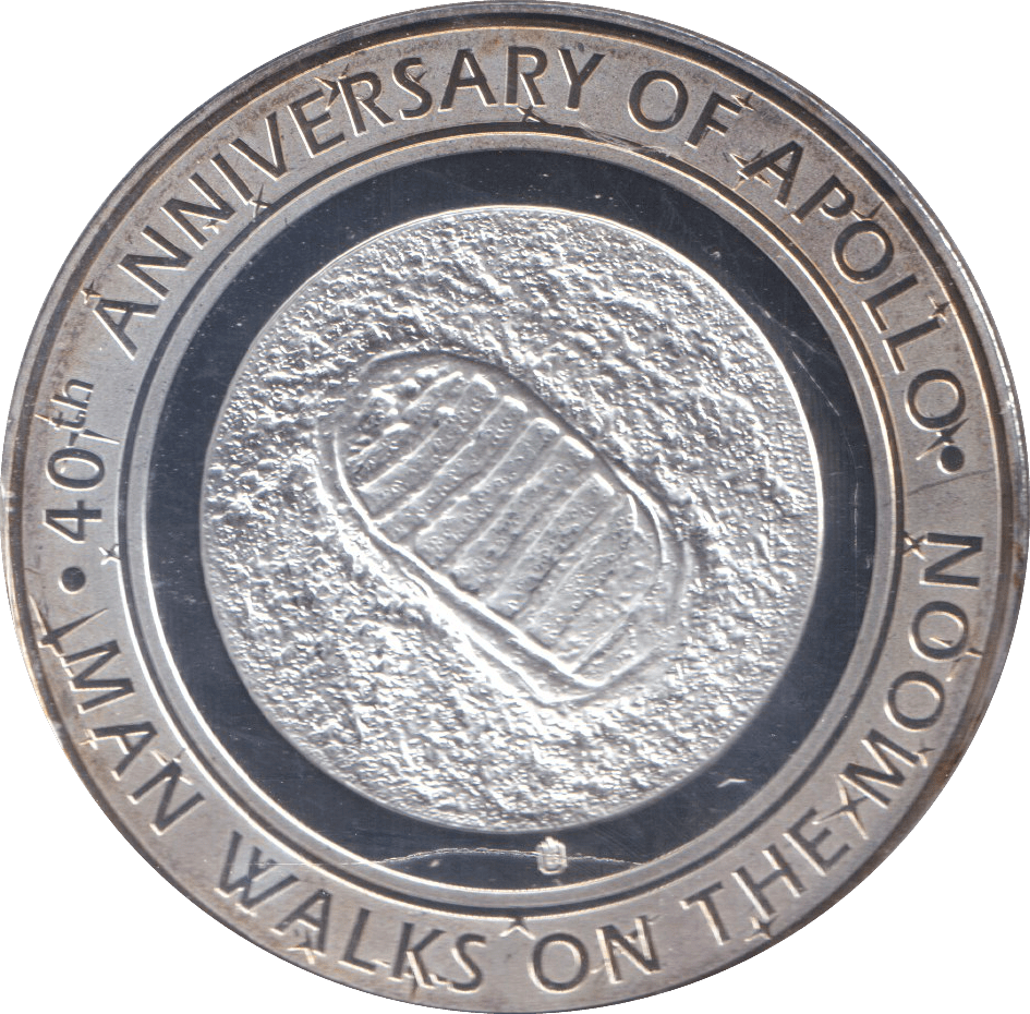 2009 SILVER PLATED 40TH ANNIVERSARY OF APOLLO TOKEN USA - WORLD COINS - Cambridgeshire Coins