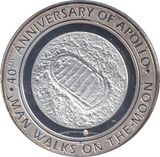 2009 SILVER PLATED 40TH ANNIVERSARY OF APOLLO TOKEN USA - WORLD COINS - Cambridgeshire Coins