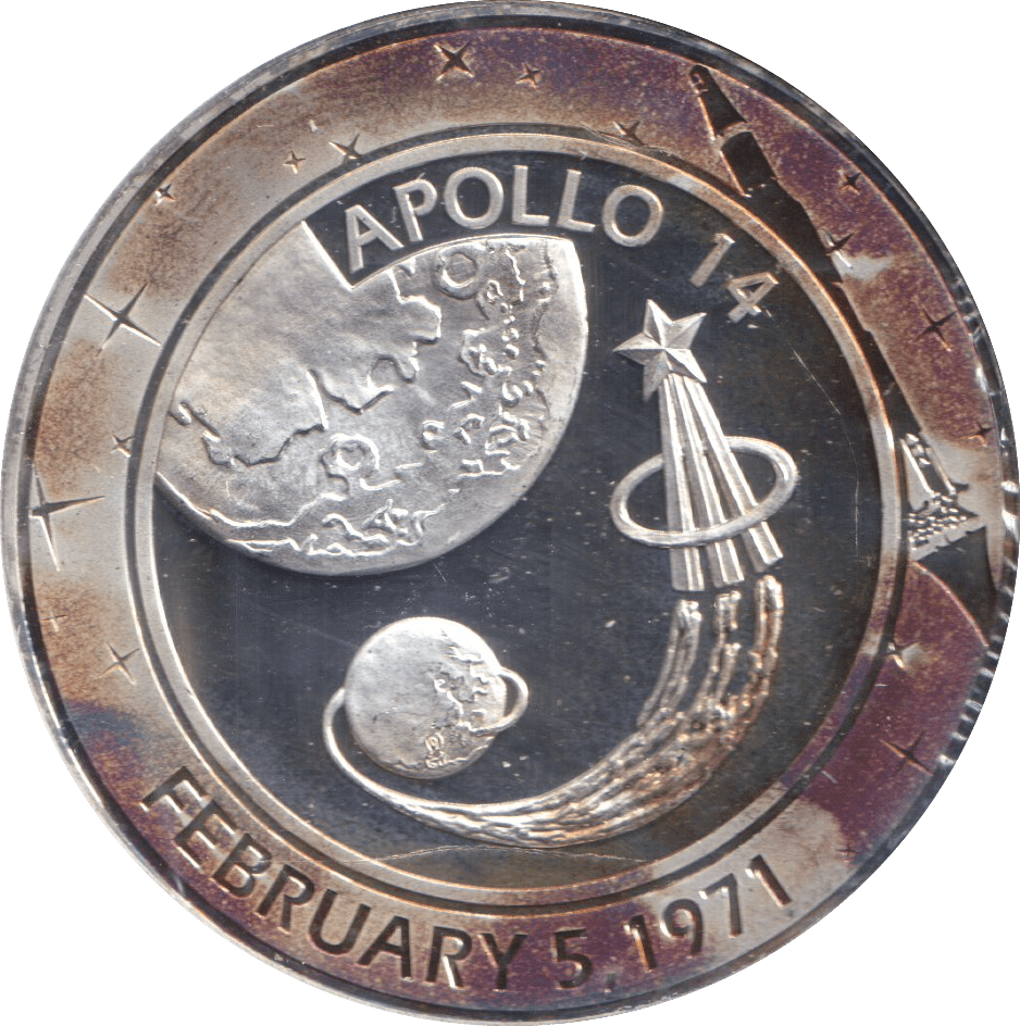 2009 SILVER PLATED 40TH ANNIVERSARY OF APOLLO TOKEN USA - WORLD COINS - Cambridgeshire Coins