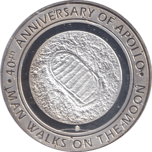 2009 SILVER PLATED 40TH ANNIVERSARY OF APOLLO TOKEN USA - WORLD COINS - Cambridgeshire Coins