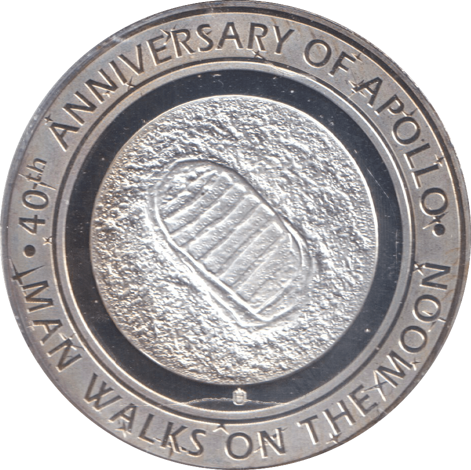 2009 SILVER PLATED 40TH ANNIVERSARY OF APOLLO TOKEN USA - WORLD COINS - Cambridgeshire Coins