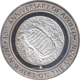 2009 SILVER PLATED 40TH ANNIVERSARY OF APOLLO TOKEN USA - WORLD COINS - Cambridgeshire Coins