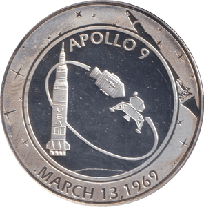 2009 SILVER PLATED 40TH ANNIVERSARY OF APOLLO TOKEN USA - WORLD COINS - Cambridgeshire Coins