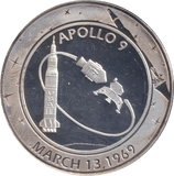 2009 SILVER PLATED 40TH ANNIVERSARY OF APOLLO TOKEN USA - WORLD COINS - Cambridgeshire Coins