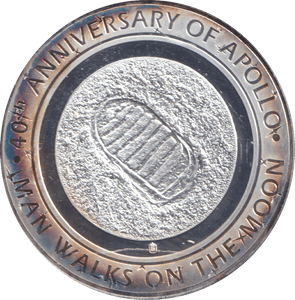 2009 SILVER PLATED 40TH ANNIVERSARY OF APOLLO TOKEN USA - WORLD COINS - Cambridgeshire Coins