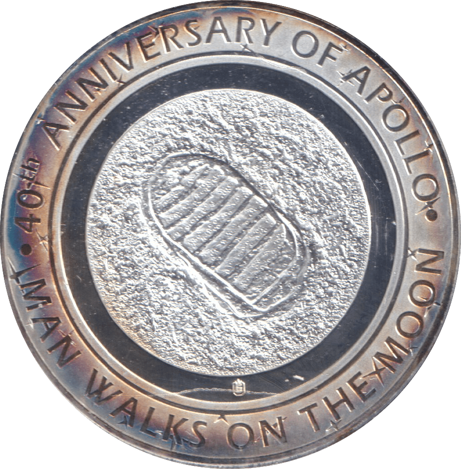 2009 SILVER PLATED 40TH ANNIVERSARY OF APOLLO TOKEN USA - WORLD COINS - Cambridgeshire Coins