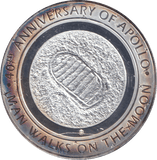 2009 SILVER PLATED 40TH ANNIVERSARY OF APOLLO TOKEN USA - WORLD COINS - Cambridgeshire Coins