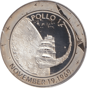2009 SILVER PLATED 40TH ANNIVERSARY OF APOLLO TOKEN USA - WORLD COINS - Cambridgeshire Coins