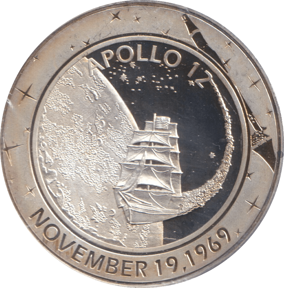 2009 SILVER PLATED 40TH ANNIVERSARY OF APOLLO TOKEN USA - WORLD COINS - Cambridgeshire Coins