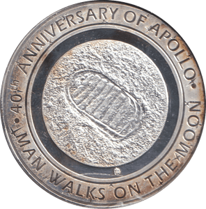 2009 SILVER PLATED 40TH ANNIVERSARY OF APOLLO TOKEN USA - WORLD COINS - Cambridgeshire Coins