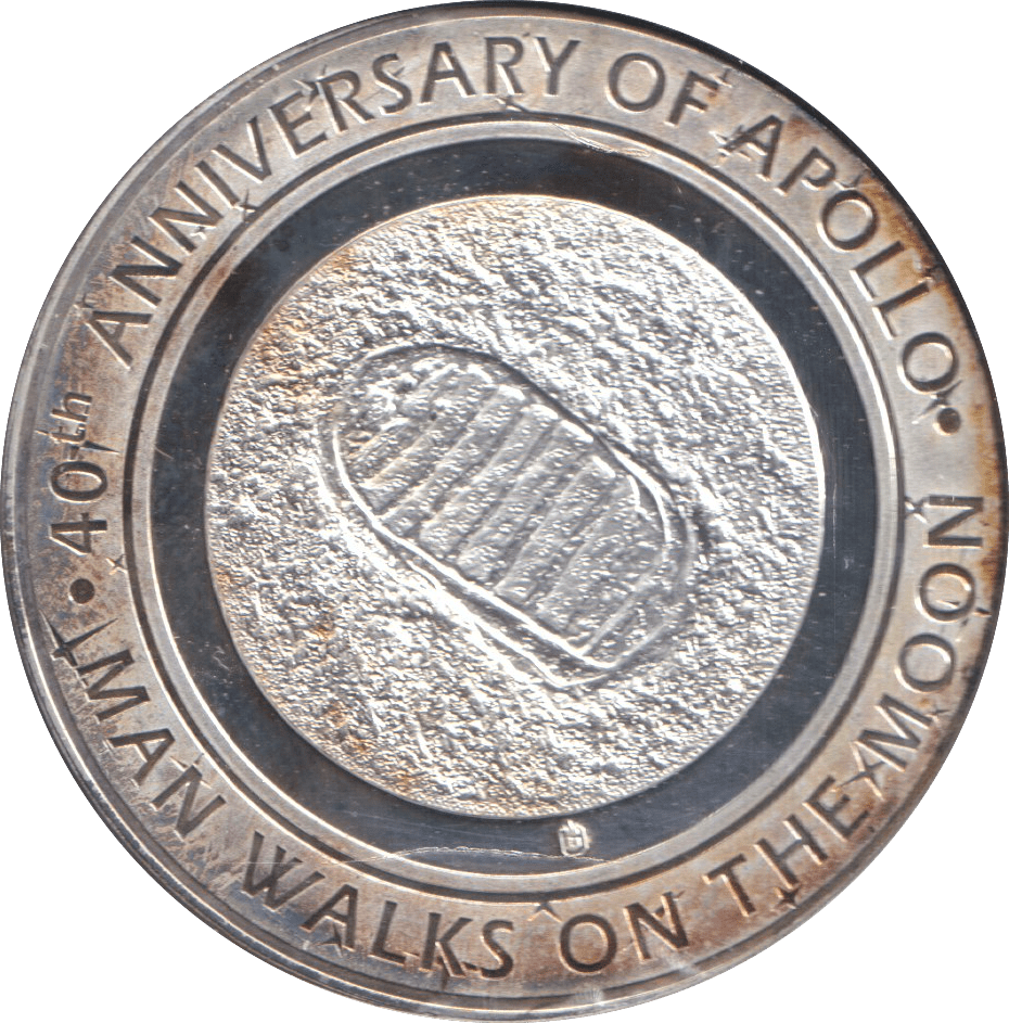 2009 SILVER PLATED 40TH ANNIVERSARY OF APOLLO TOKEN USA - WORLD COINS - Cambridgeshire Coins