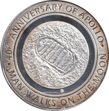 2009 SILVER PLATED 40TH ANNIVERSARY OF APOLLO TOKEN USA - WORLD COINS - Cambridgeshire Coins