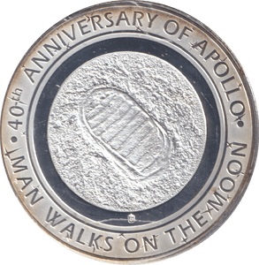 2009 SILVER PLATED 40TH ANNIVERSARY OF APOLLO TOKEN USA - WORLD COINS - Cambridgeshire Coins
