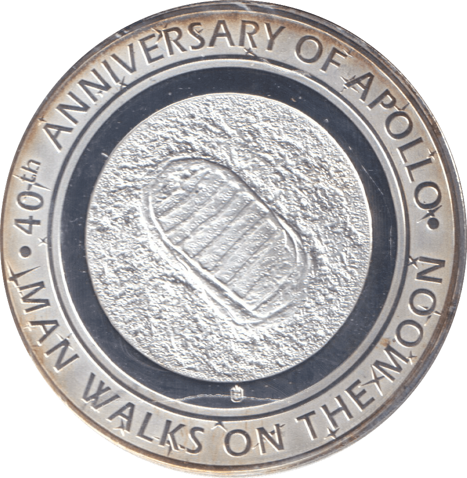 2009 SILVER PLATED 40TH ANNIVERSARY OF APOLLO TOKEN USA - WORLD COINS - Cambridgeshire Coins