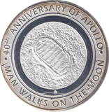 2009 SILVER PLATED 40TH ANNIVERSARY OF APOLLO TOKEN USA - WORLD COINS - Cambridgeshire Coins
