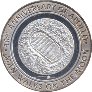 2009 SILVER PLATED 40TH ANNIVERSARY OF APOLLO TOKEN USA - WORLD COINS - Cambridgeshire Coins
