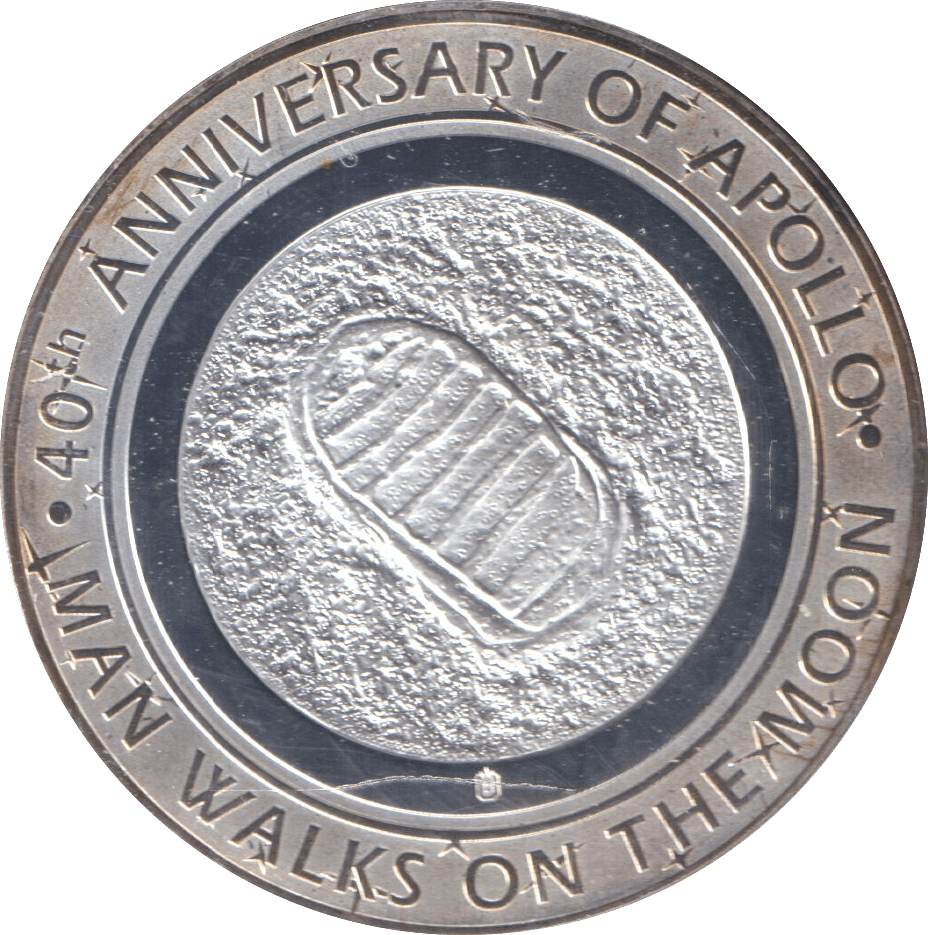 2009 SILVER PLATED 40TH ANNIVERSARY OF APOLLO TOKEN USA - WORLD COINS - Cambridgeshire Coins