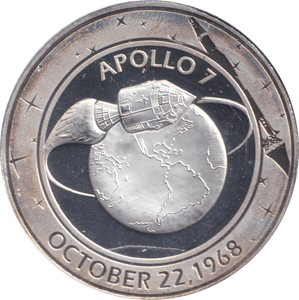 2009 SILVER PLATED 40TH ANNIVERSARY OF APOLLO TOKEN USA - WORLD COINS - Cambridgeshire Coins